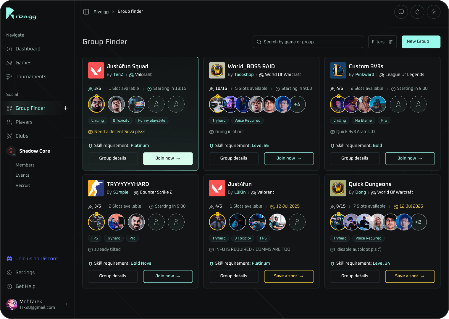 Instantly Find Your Team